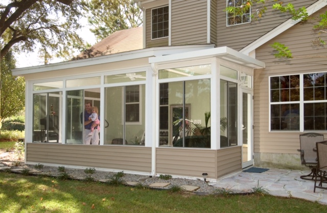 Increase your living space and add value to your home with a 4 season sunroom