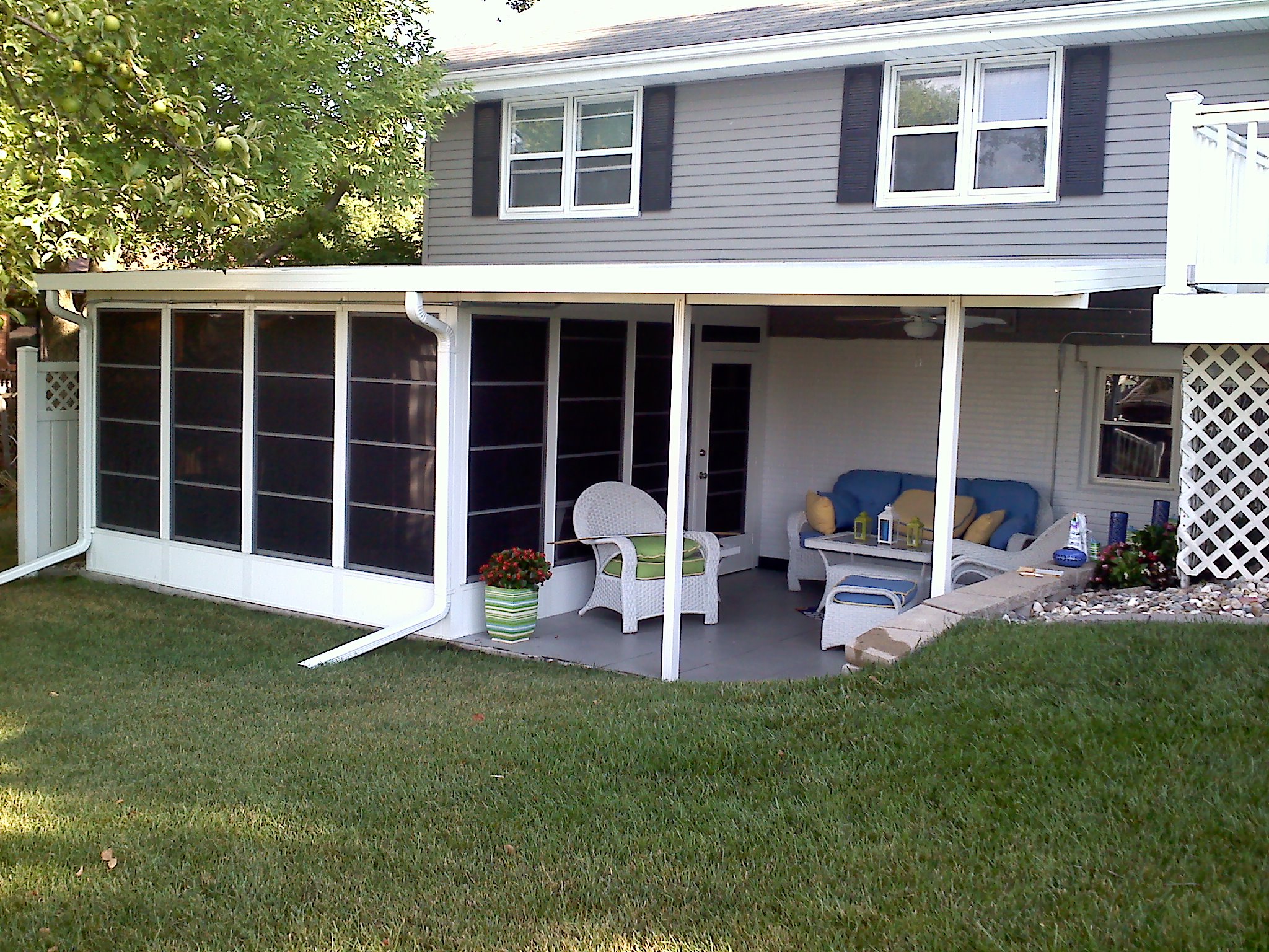 Convert your screened -in porch to a cozy 4 Season Room with EZE-Breeze Windows, a safe and affordable option to glass.