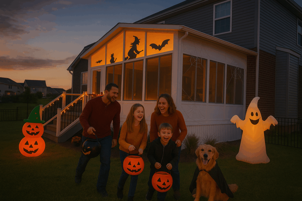 Turn your patio enclosure into a Lake Geneva Halloween haven!