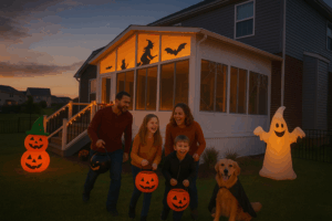 Turn your patio enclosure into a Lake Geneva Halloween haven!