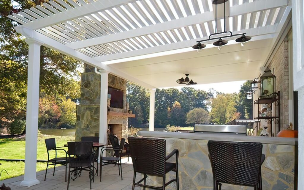 Combo pergola cover and solid roof cover 1024x639