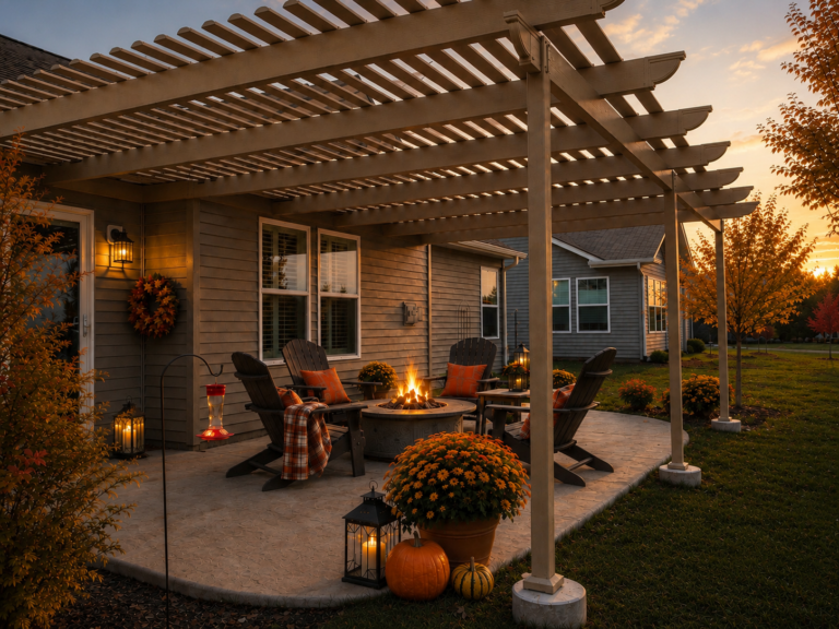 Enjoy the outdoors with a custom Motorized Pergola that opens & closes with the push of a button. Choose sunshine when you want it, shade when you need it, and close for protection from the rain.