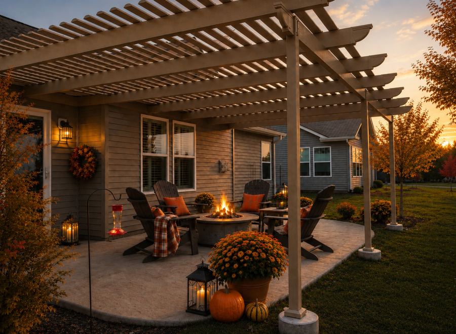 Enjoy the outdoors with a custom Motorized Pergola that opens & closes with the push of a button. Choose sunshine when you want it, shade when you need it, and close for protection from the rain.