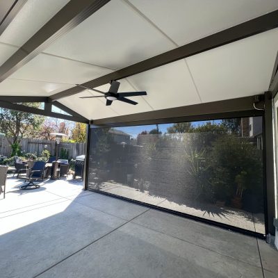 pavillion with remote screens
