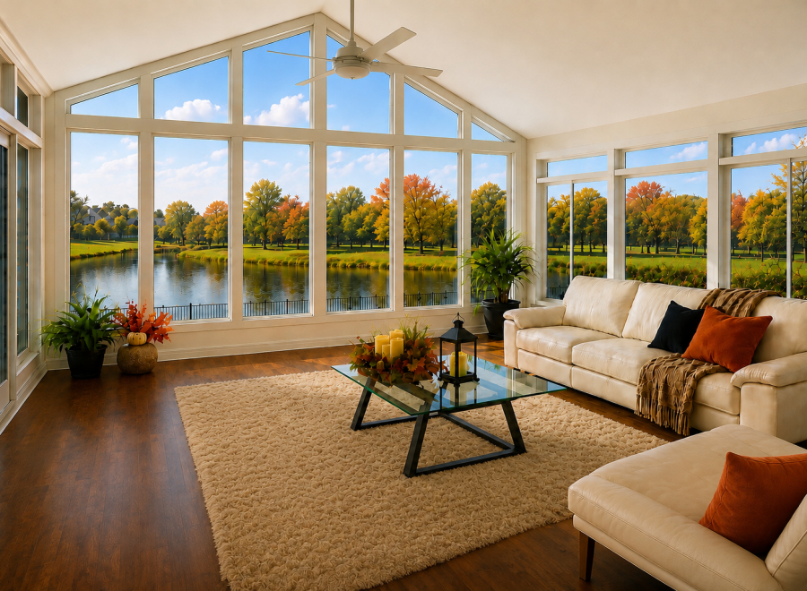 Bring the outdoors in with a 4 season sunroom built to withstand Midwest weather for comfort all year long.